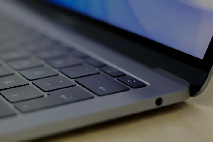 Close-up of a laptop keyboard